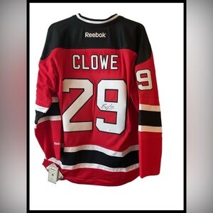 Ryane Clowe  AUTHENTIC AUTOGRAPHED New Jersey Devils Reebok Jersey